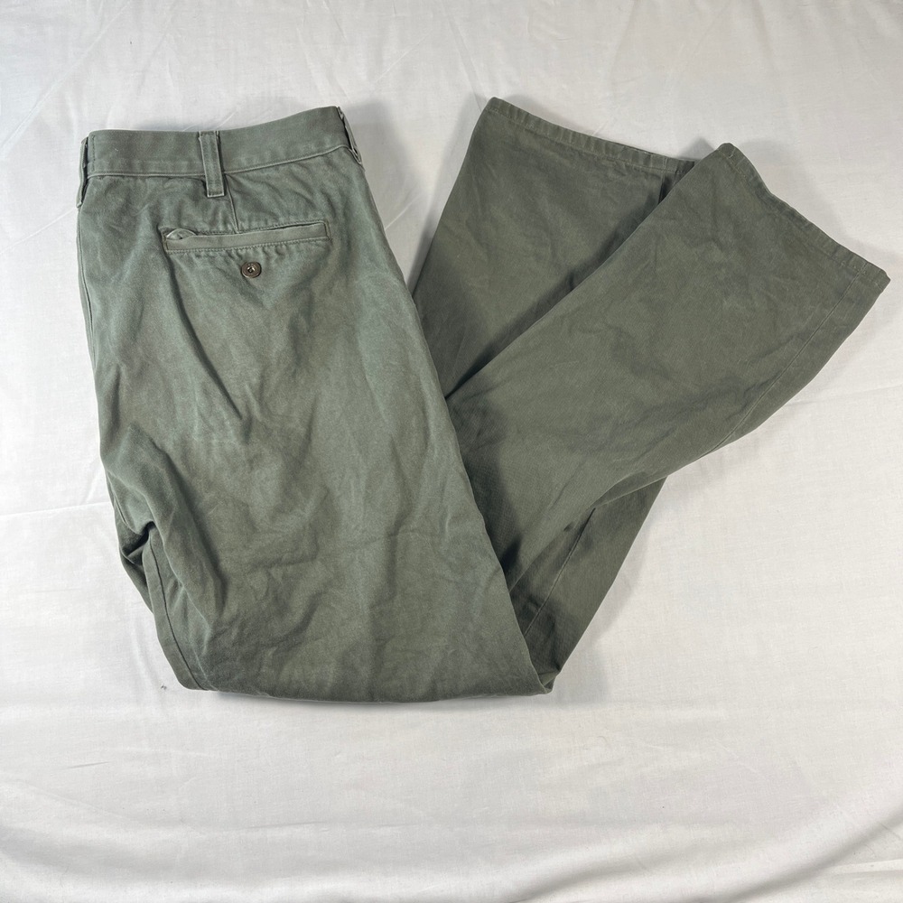 Brave Star Chino Pants Mens 40 Olive Green Good Made in USA Button Fly Twill